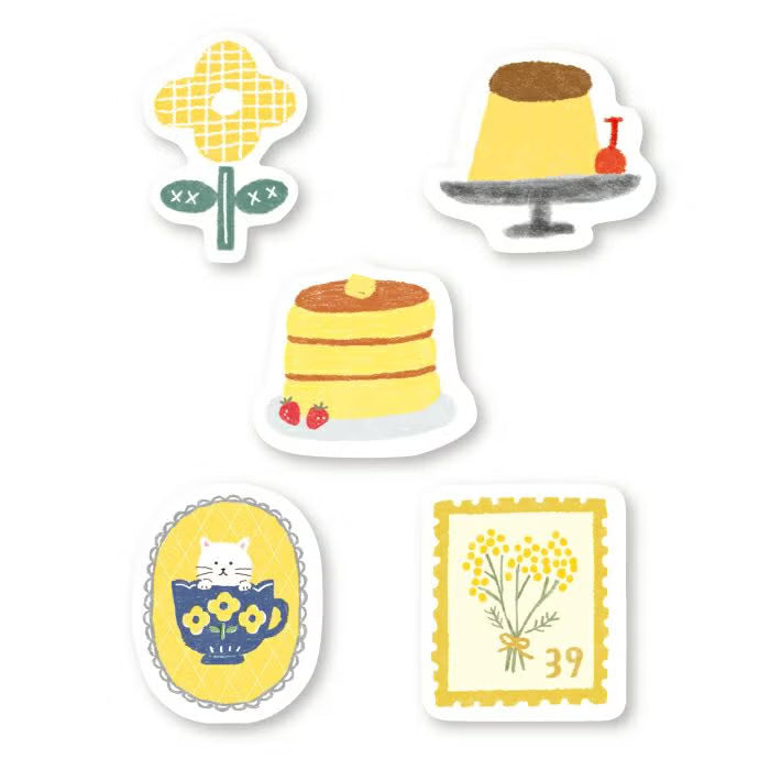 Furukawa Paper - Watashi-Biyori Washi Sticker Flakes - Yellow