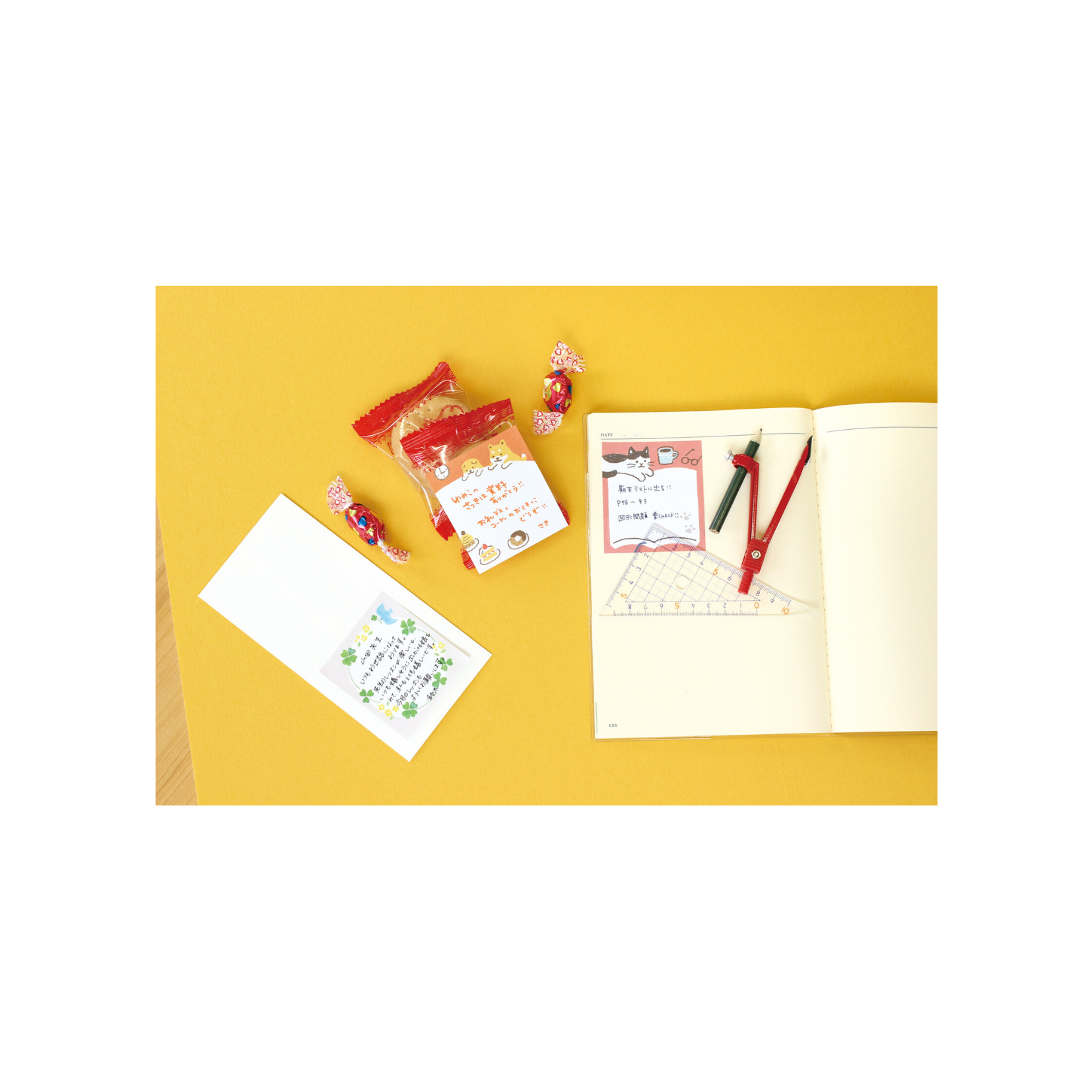 Furukawa Paper - One Word Fusen Sticky Notes - Shiba Inu and Sweets