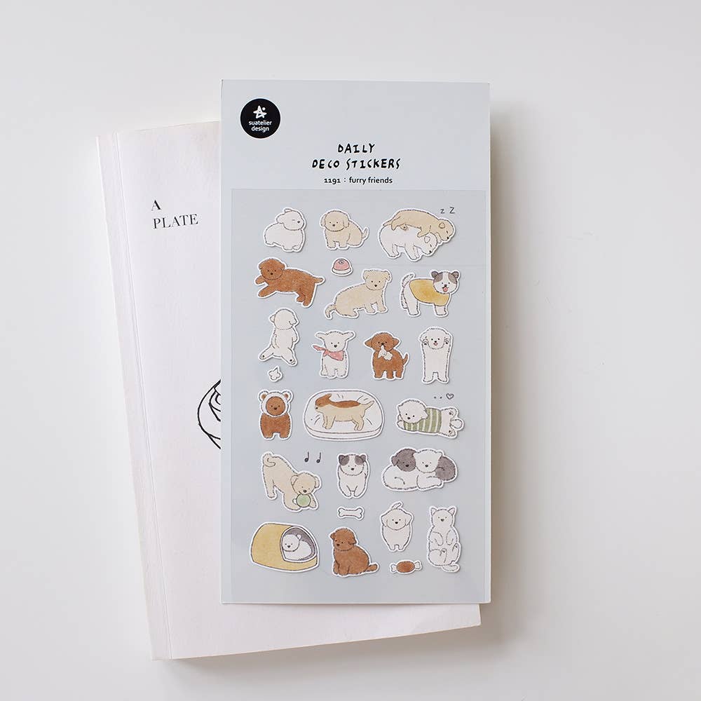 Suatelier design - Furry friends (1191) Sticker Sheet