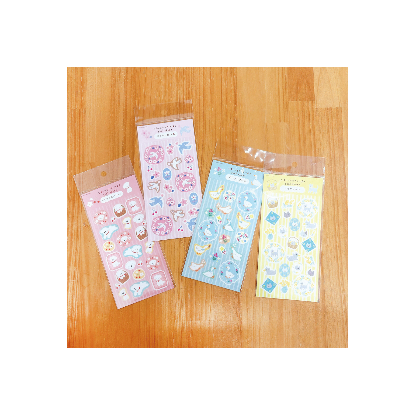 Furukawa Paper Spring Collection Sticker Sheet - Ohana and Duck