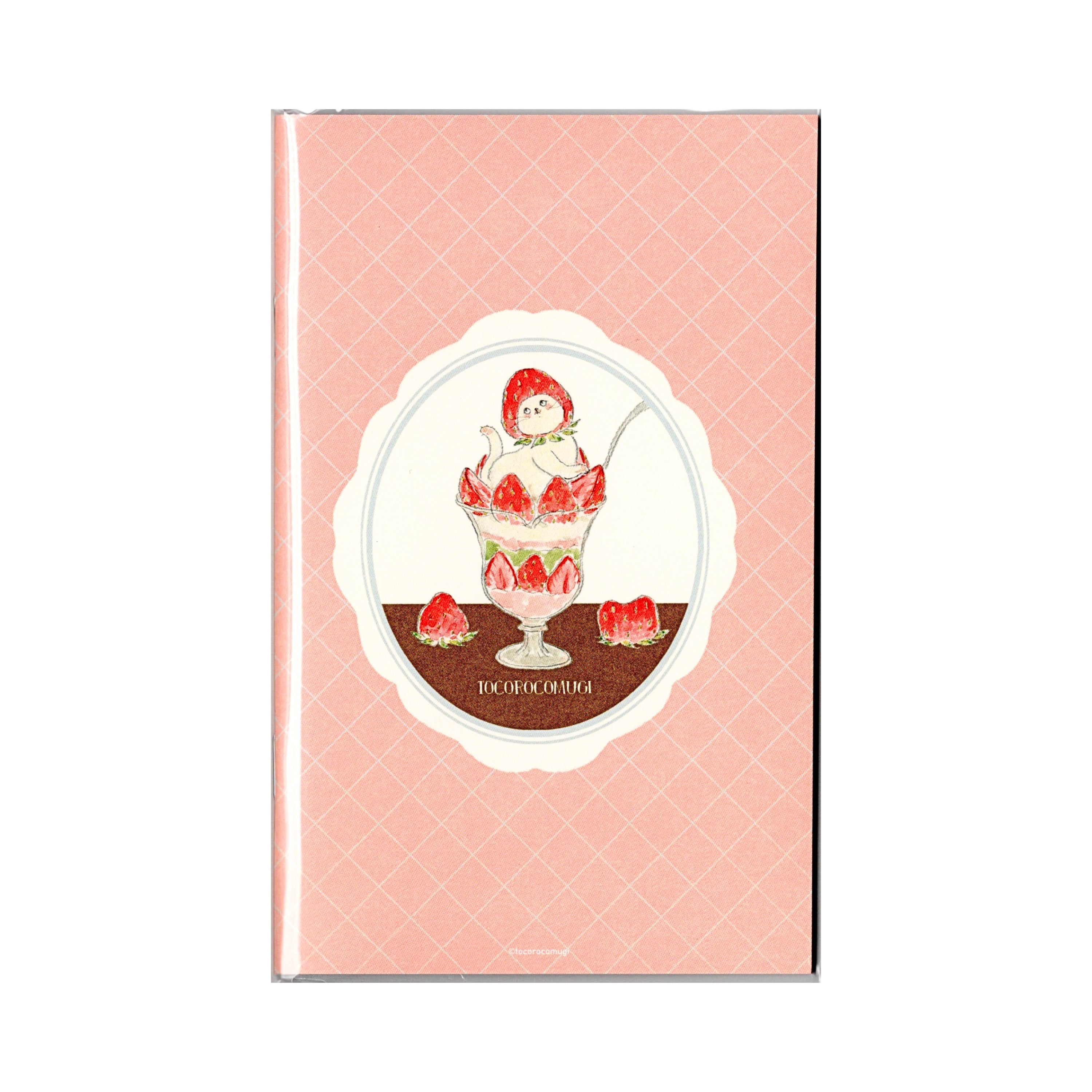 Furukawa Paper Tokorokomugi Saddle-stitched Notebook B6 - Strawberry (5mm grid)