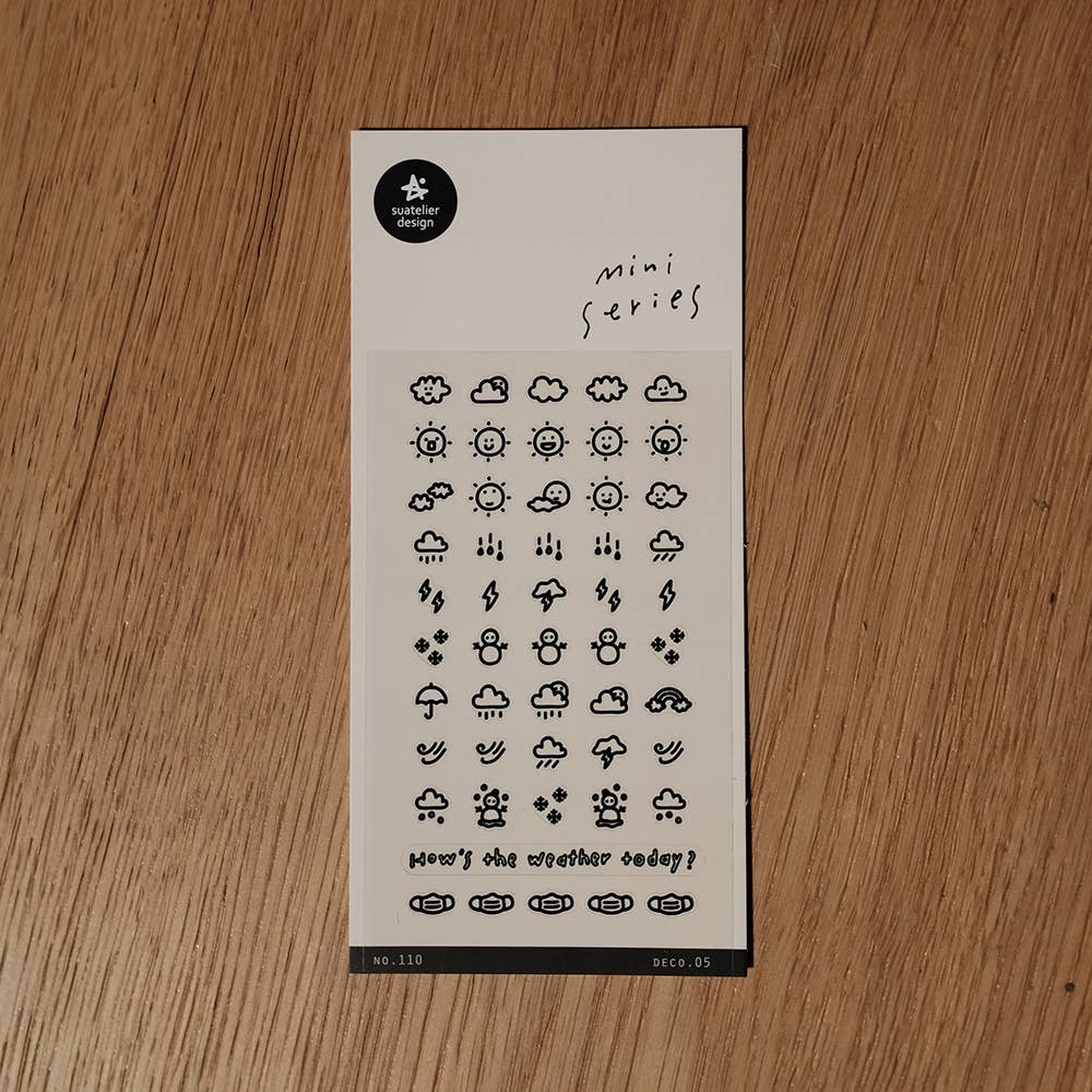 Suatelier design - Weather Themed Planner Sticker Sheet