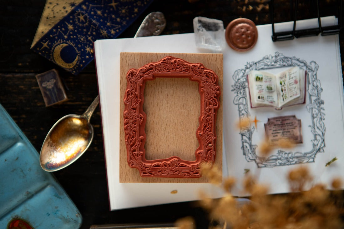 OURS Flower Frame B Rubber Stamp