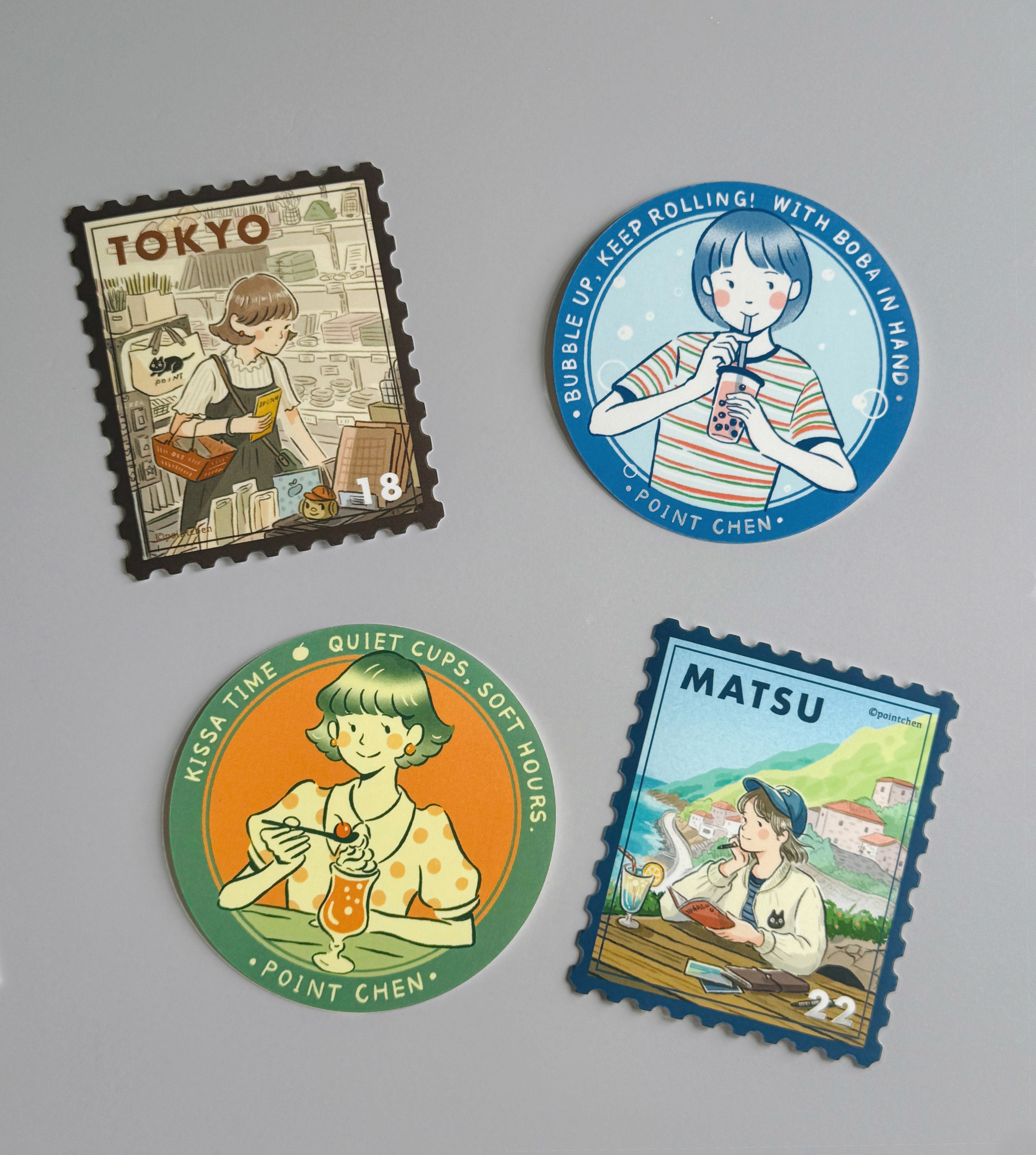 Point Chen - Kissa & Boba Water-Proof Stickers