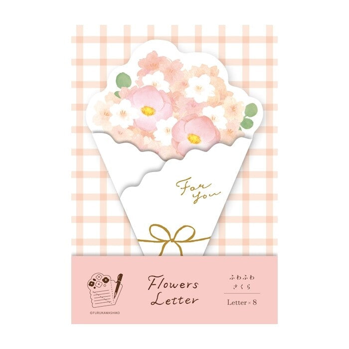 Furukawa Paper - Bouquet Die-cut Letter Set - Fluffy Sakura