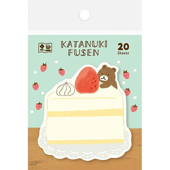 Furukawa Paper - Katanuki Fusen Die Cut Sticky Notes - Cake and Bear