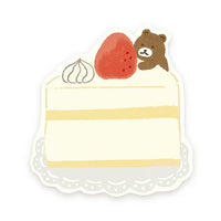 Furukawa Paper - Katanuki Fusen Die Cut Sticky Notes - Cake and Bear