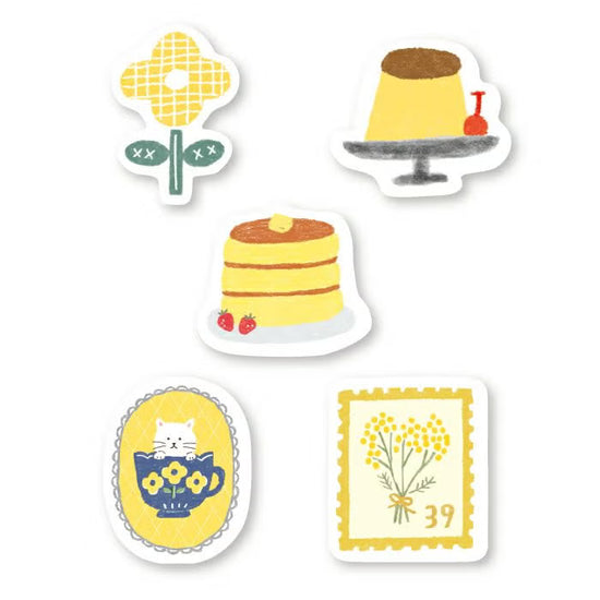 Furukawa Paper - Watashi-Biyori Washi Sticker Flakes - Yellow