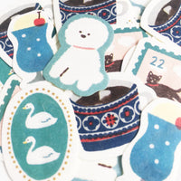 Furukawa Paper - Watashi-Biyori Washi Sticker Flakes - Blue