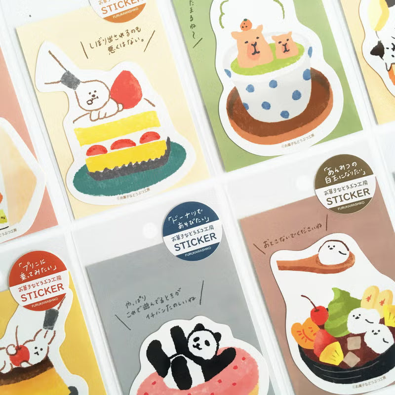 Furukawa Paper Water Resistant Sticker - Sweets Animal Workshop - Fruit Sando