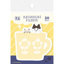 Furukawa Paper - Katanuki Fusen Die Cut Sticky Notes - Cats and Mug