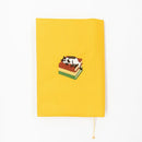 Furukawa Paper - Hontowatashi Embroidery Book Cover/ Planner Cover - Cat and Books (A6)