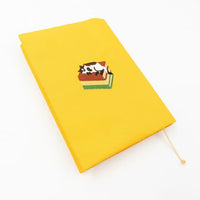 Furukawa Paper - Hontowatashi Embroidery Book Cover/ Planner Cover - Cat and Books (A6)