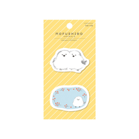 Furukawa Paper Die Cut Sticky Notes Mofushiro Fusen - Striped Egret