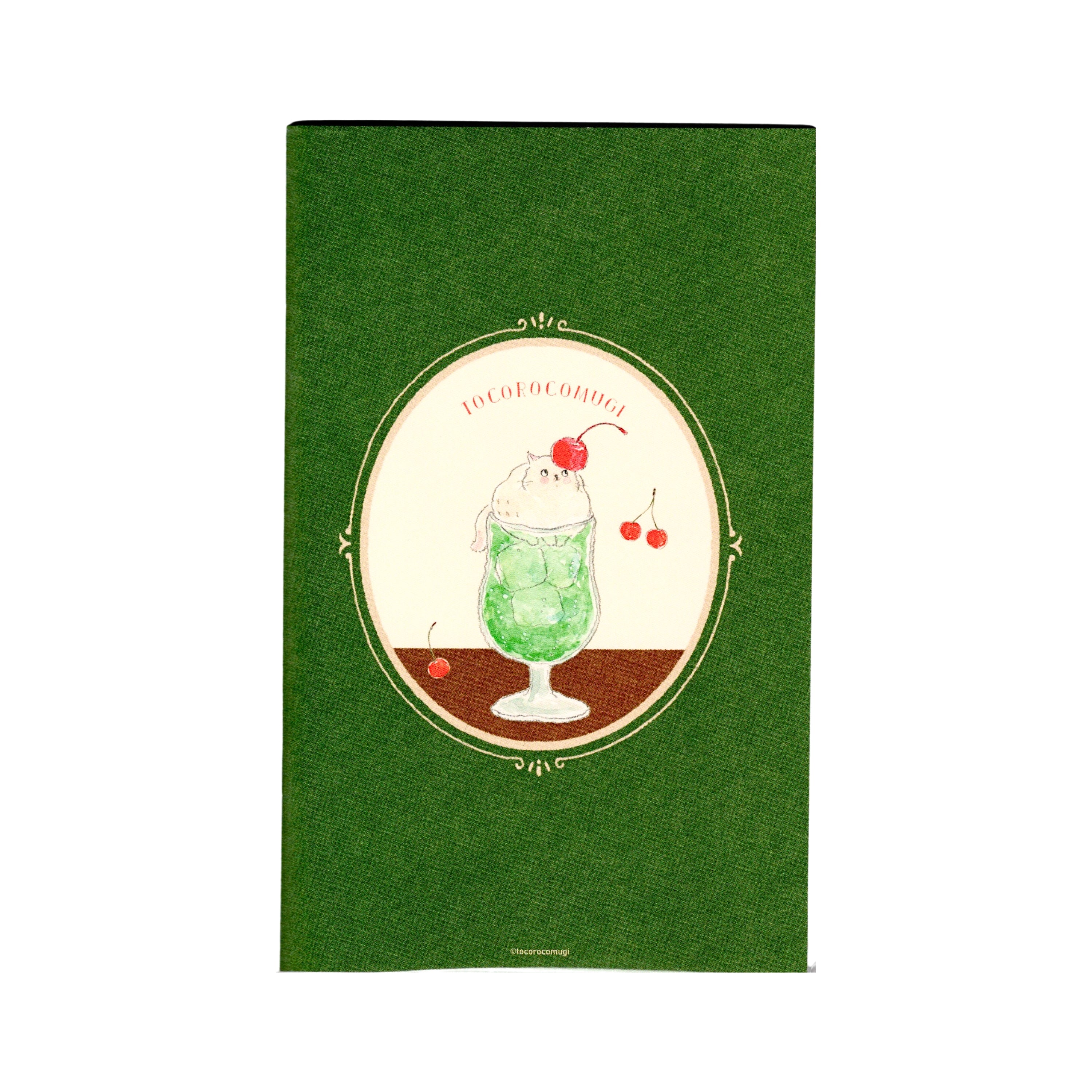 Furukawa Paper Tokorokomugi Saddle-stitched Notebook - Mellon Soda (5mm grid)