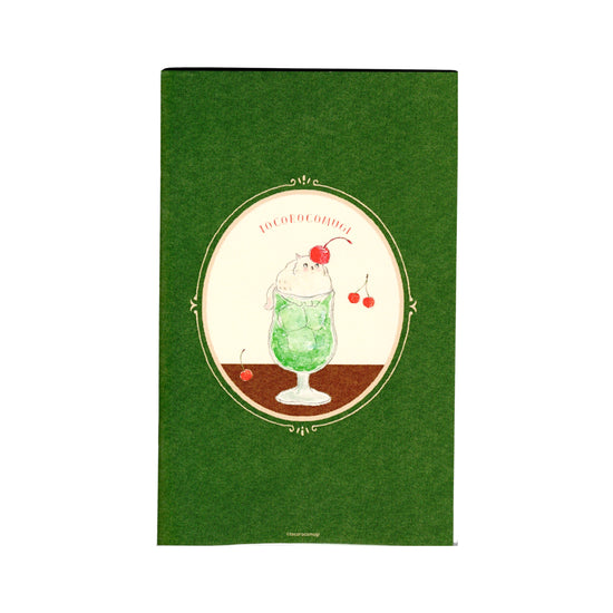 Furukawa Paper Tokorokomugi Saddle-stitched Notebook - Mellon Soda (5mm grid)