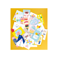 Furukawa Paper Retro Printed Postcards - Rabbit Brooch