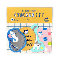 Furukawa Shiko × Retro Insatsu Washi Cat Sticker Set