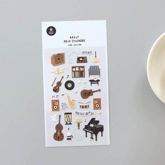 Suatelier design - Jazz cafe (1189) Sticker Sheet