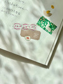 Pion Die-Cut Edge Washi Tape - Gray, Strawberry & Tassel
