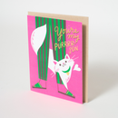 Cat Love Punny Letterpress Greeting Card by Hello!Lucky