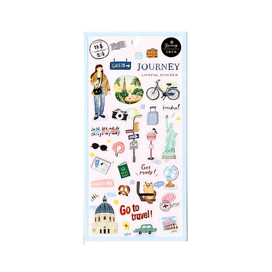 "Wanderlust Journey" Around-the-world Travel PET Sticker Sheet