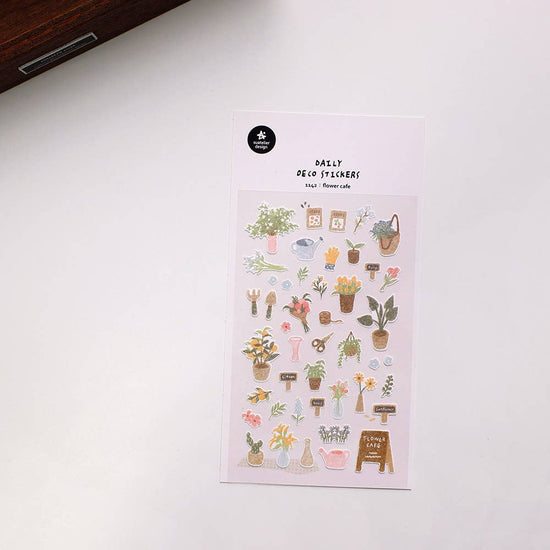 Suatelier design - Flower Cafe Sticker Sheet
