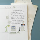 Suatelier design - Retro office Sticker Sheet
