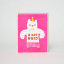 Birthday Bear Hugs Letterpress Greeting Card by Suzy Ultman