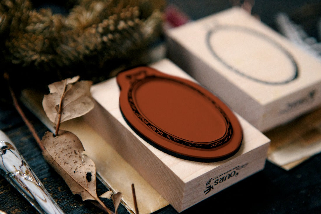 OURS Ellipse Embroidery Hoop Rubber Stamp