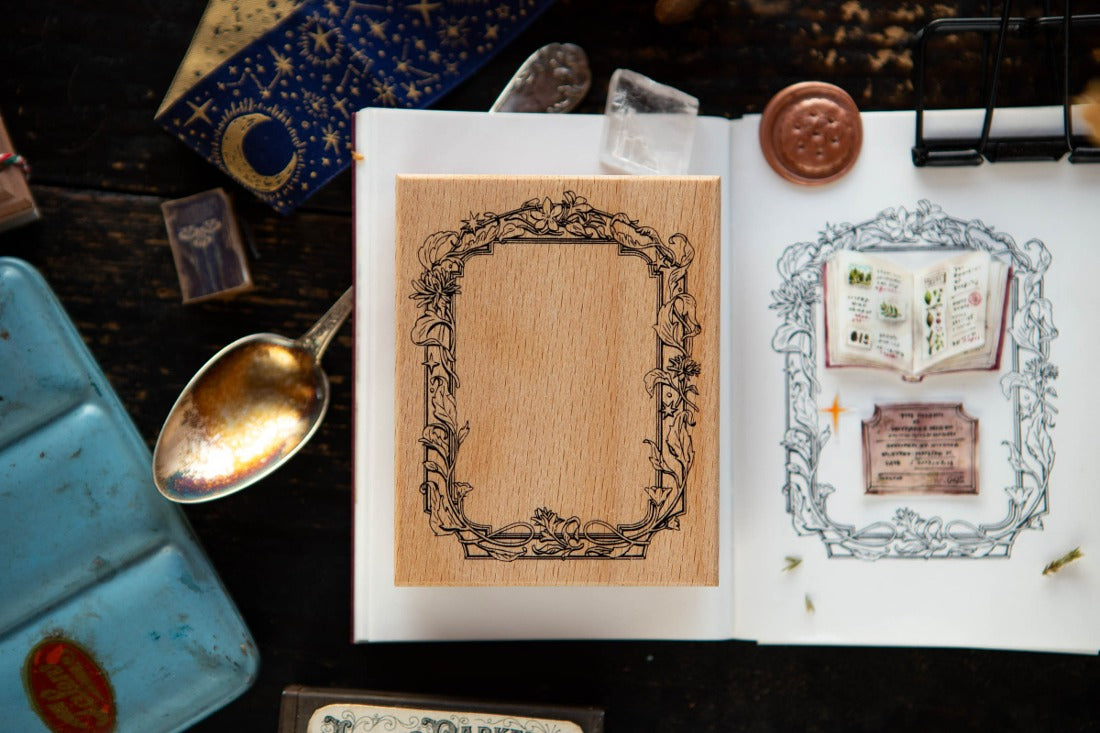 OURS Flower Frame B Rubber Stamp
