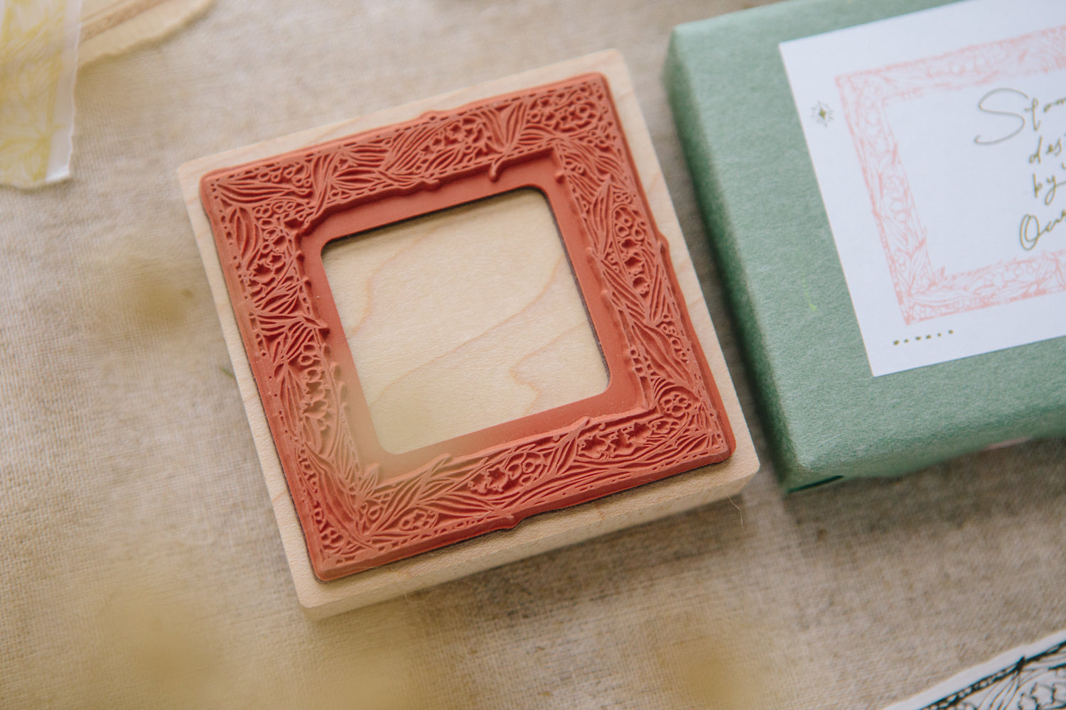 OURS Muguet Frame Rubber Stamp