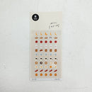 Sheet of small stickers on a white background