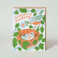 Egg Press Manufacturing - Welcome Hatchling Baby Greeting Card by Phoebe Wahl