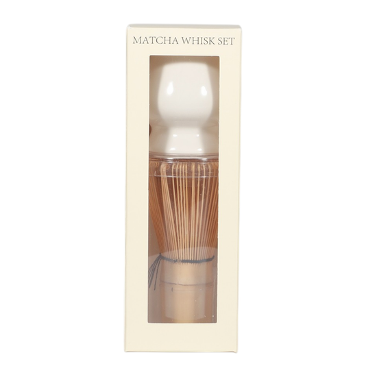 Matcha Whisk Set - Chasen, Chashaku & Ceramic Stand
