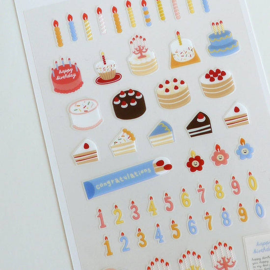 Suatelier design - Cake is Here! Sticker Sheet