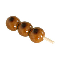 Mitarashi dango ceramic chopstick rest, front view