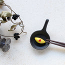Omurice skillet ceramic chopstick rest with chopsticks
