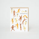 Birthday Suit Nudie Characters Letterpress Greeting Card