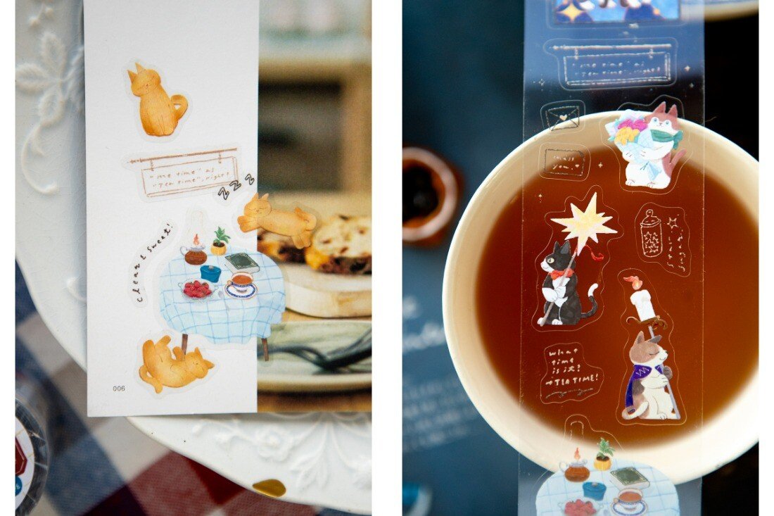 OURS Tea Room Sleeping Cat PET tape, photo 8